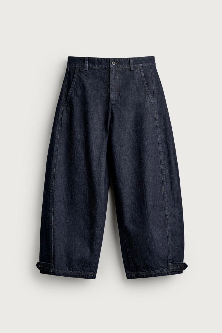 Джинсы balloon fit с застежками