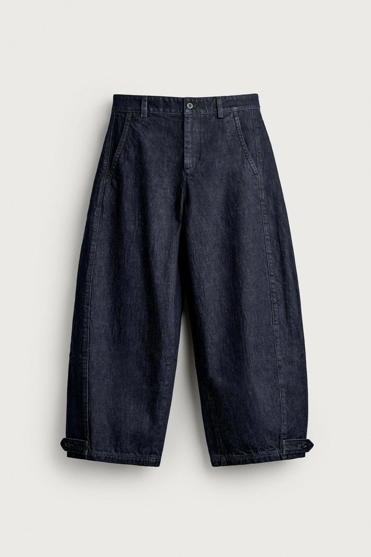 Джинсы balloon fit с застежками