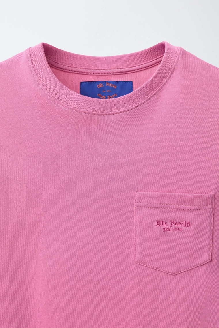 Футболка с вышитым карманом 0fr. paris x zara