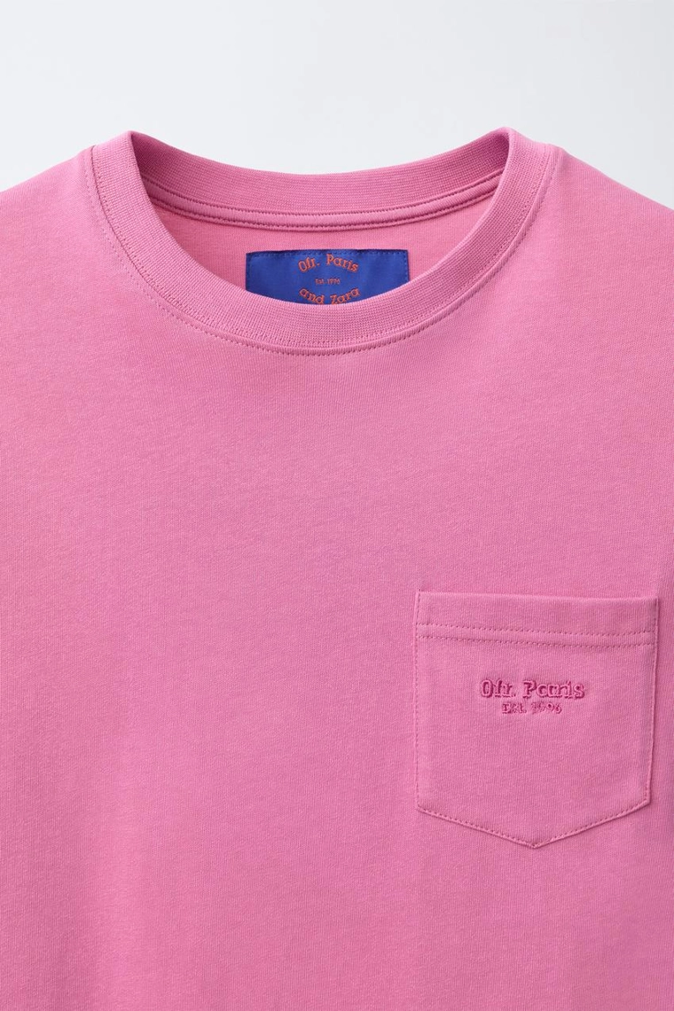 Футболка с вышитым карманом 0fr. paris x zara