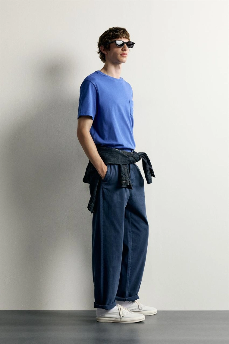 Футболка с вышитым нагрудным карманом 0fr. paris x zara