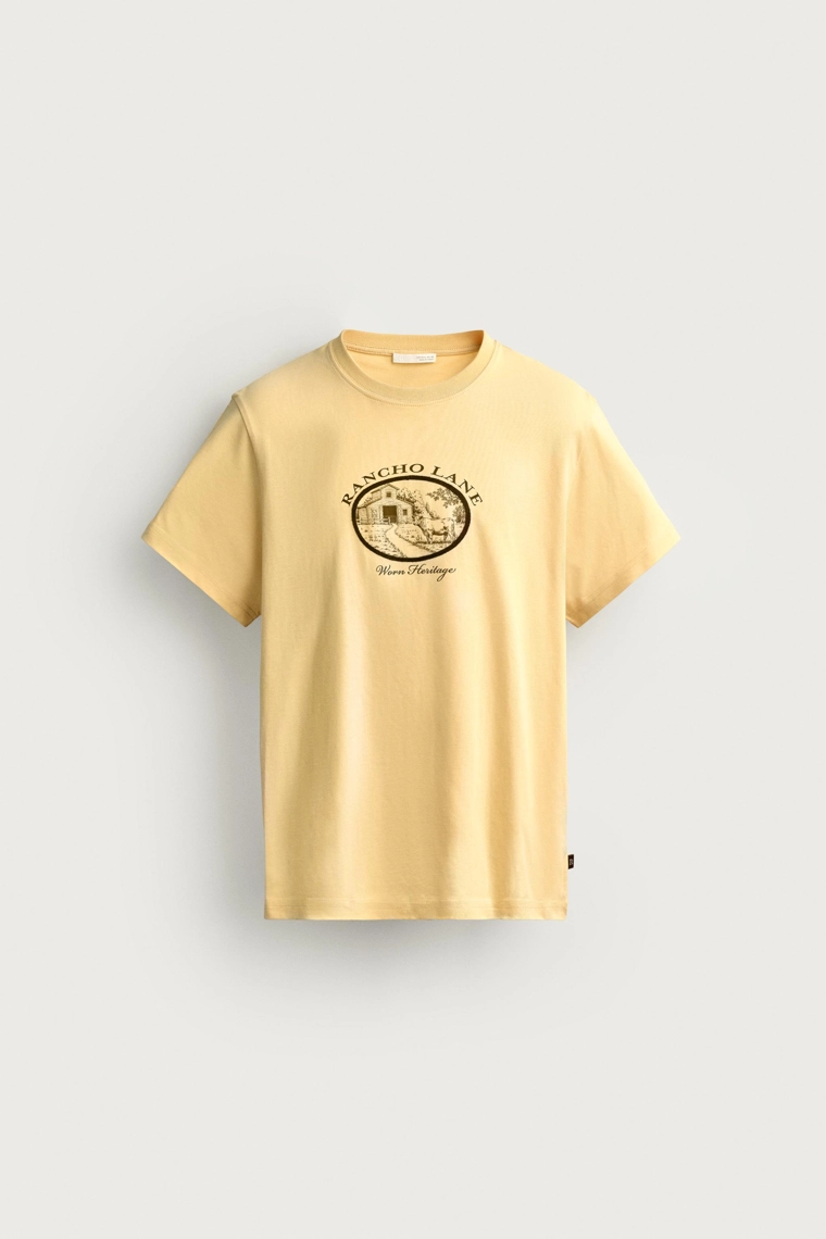 Футболка regular fit с контрастным принтом