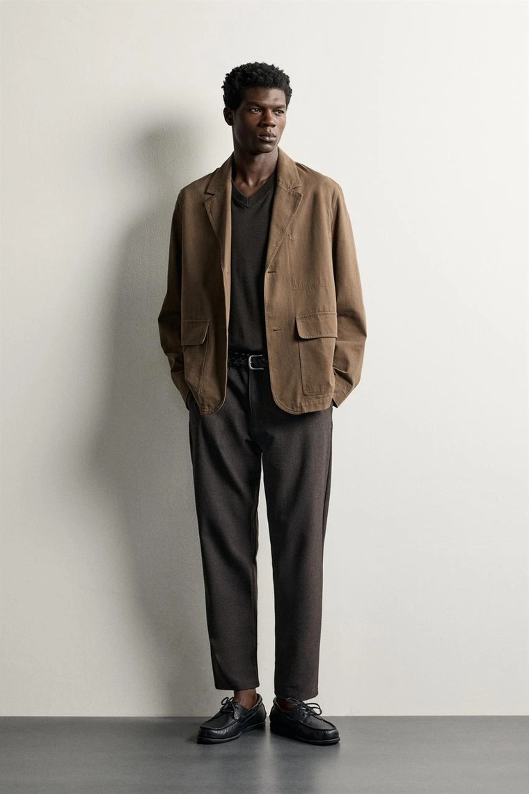 Удобные текстурированные брюки чино