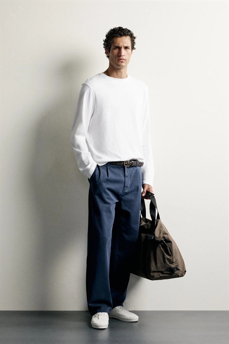 Футболка regular fit с длинным рукавом