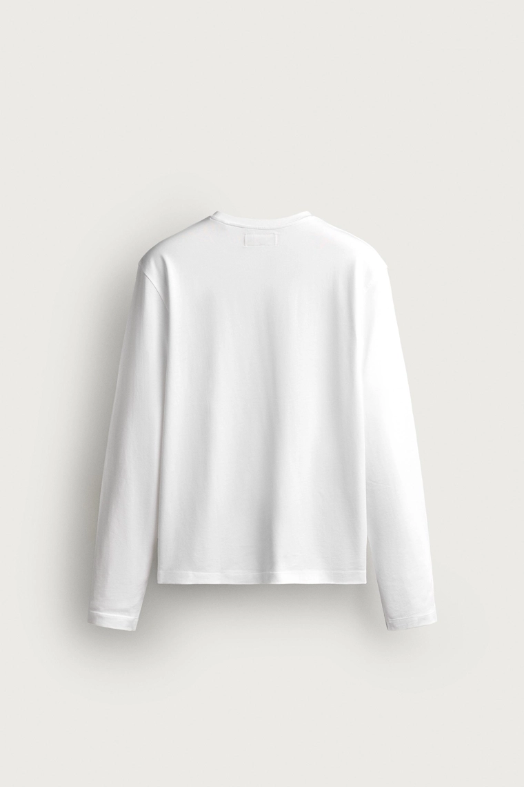 Футболка regular fit с длинным рукавом