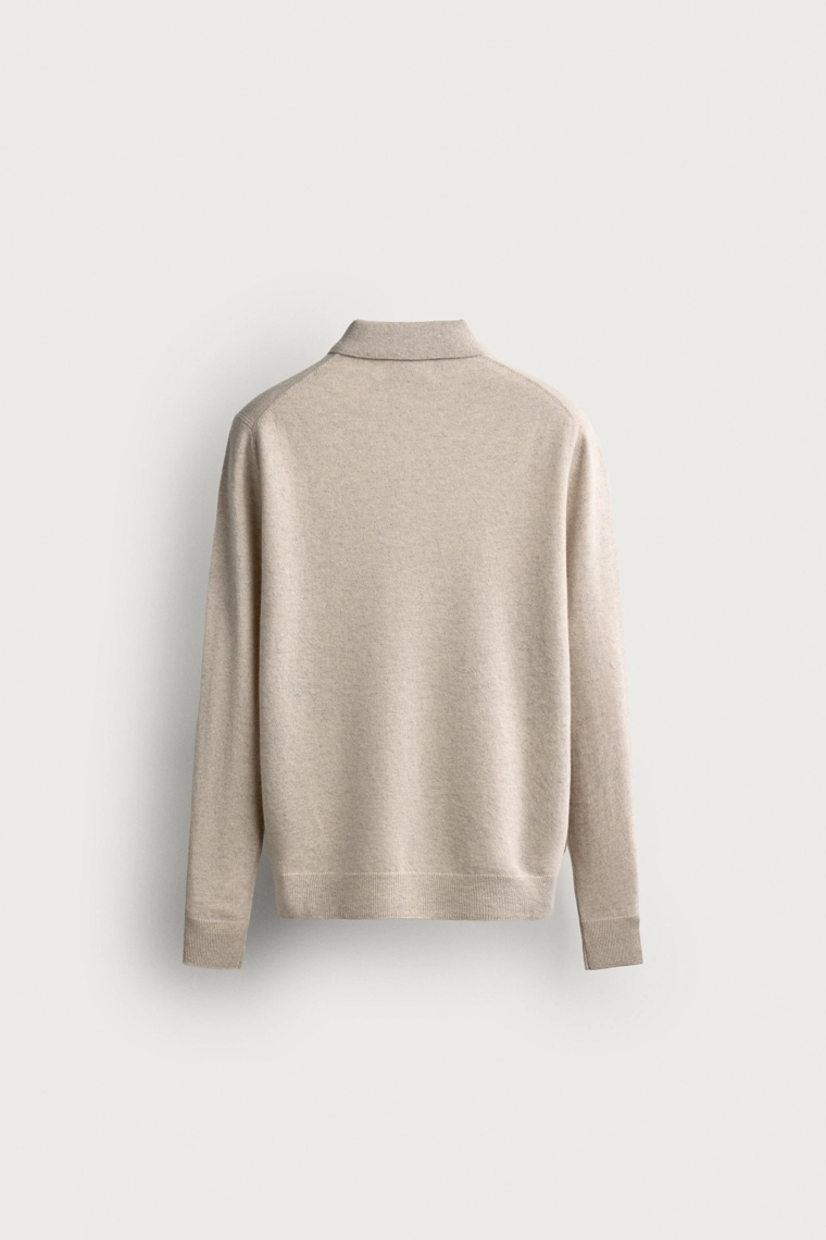 Вязаное поло regular fit из смесовой шерсти