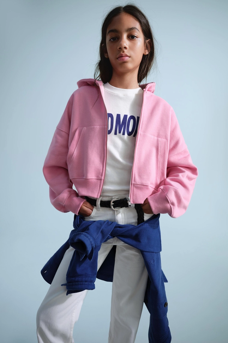 Толстовка с вышивкой на молнии 0fr. paris x zara