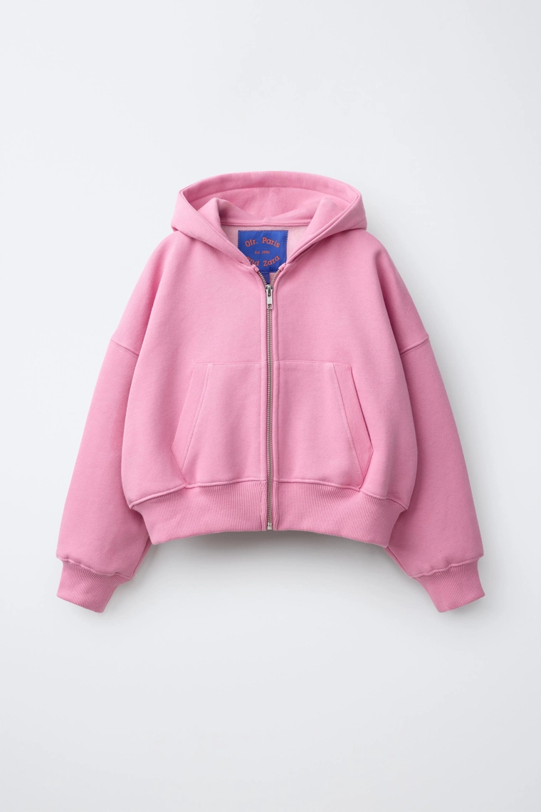 Толстовка с вышивкой на молнии 0fr. paris x zara