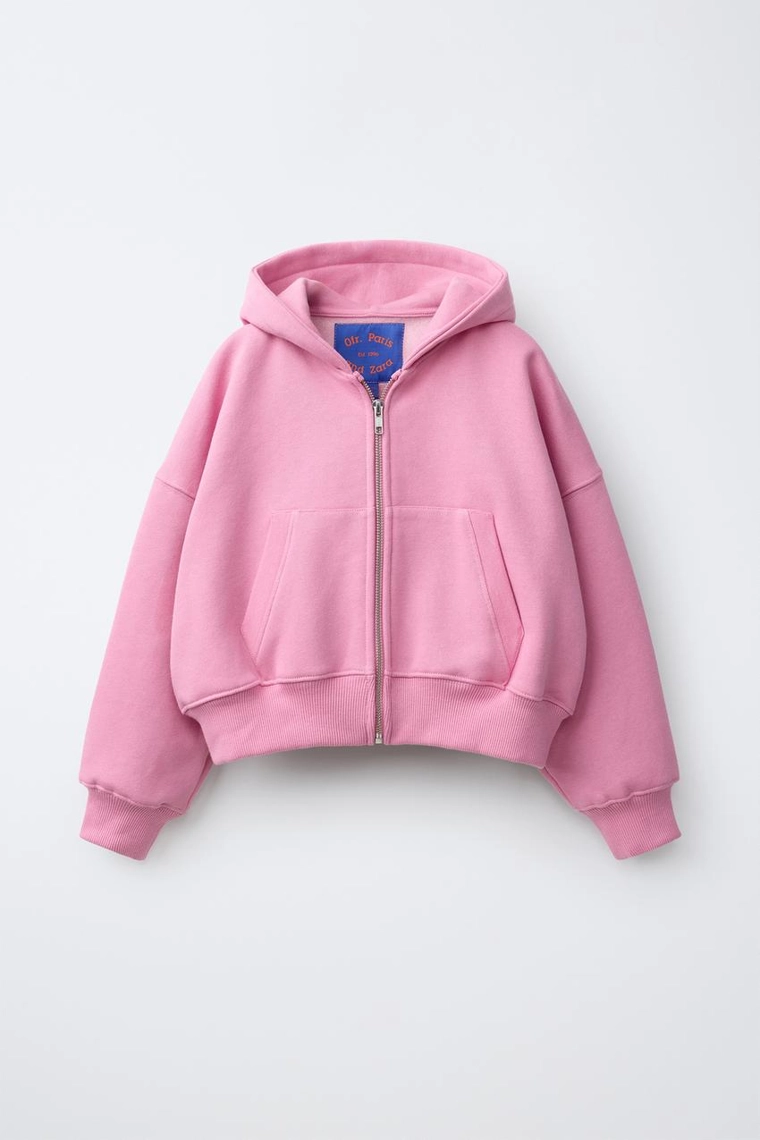 Толстовка с вышивкой на молнии 0fr. paris x zara