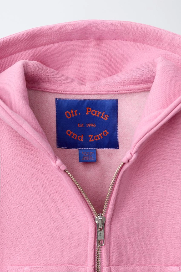 Толстовка с вышивкой на молнии 0fr. paris x zara