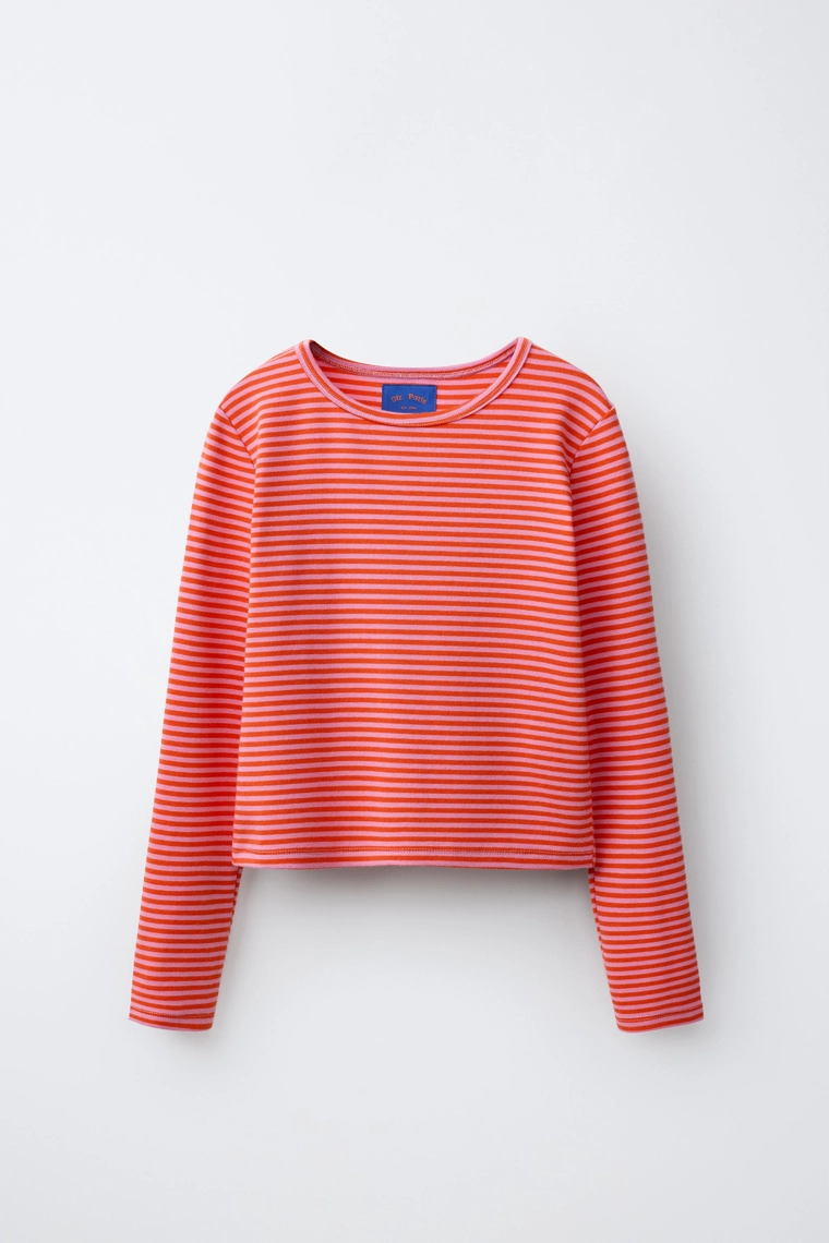 Футболка с длинным рукавом и полосатым принтом 0fr. paris x zara