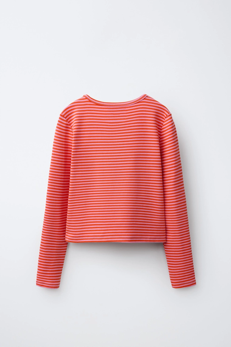Футболка с длинным рукавом и полосатым принтом 0fr. paris x zara