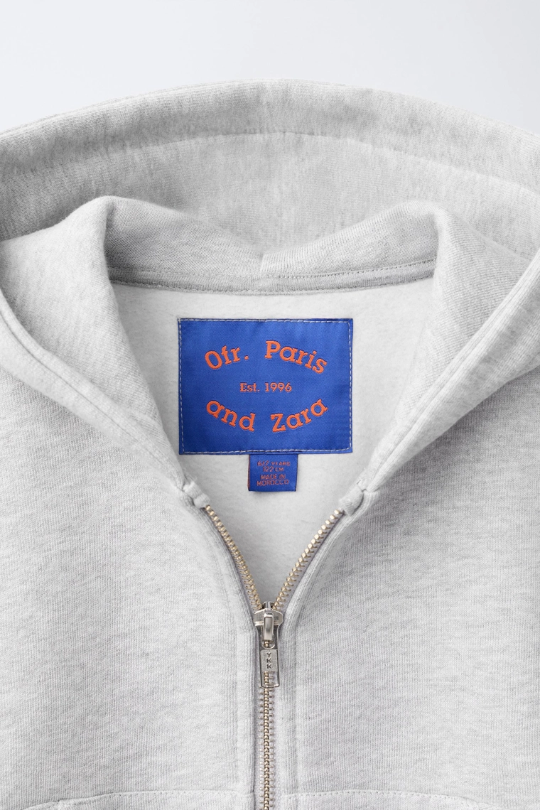 Толстовка на молнии с вышивкой 0fr. paris x zara