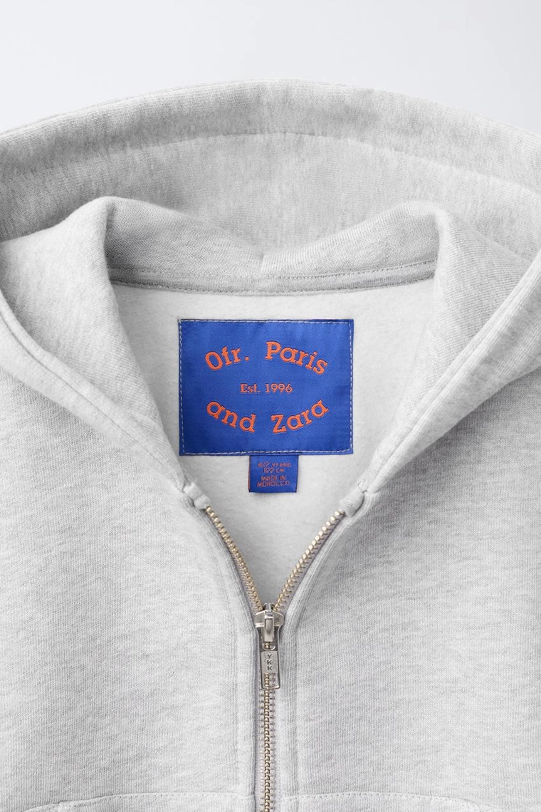 Толстовка на молнии с вышивкой 0fr. paris x zara