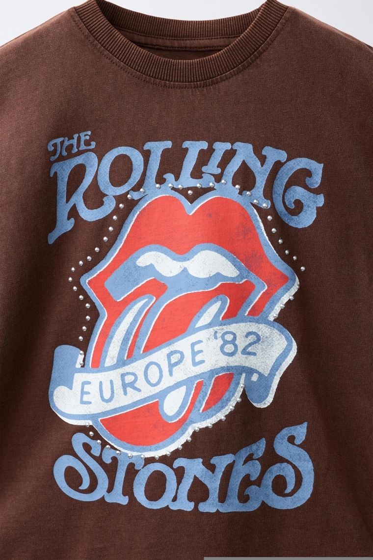 Футболка с принтом rolling stones