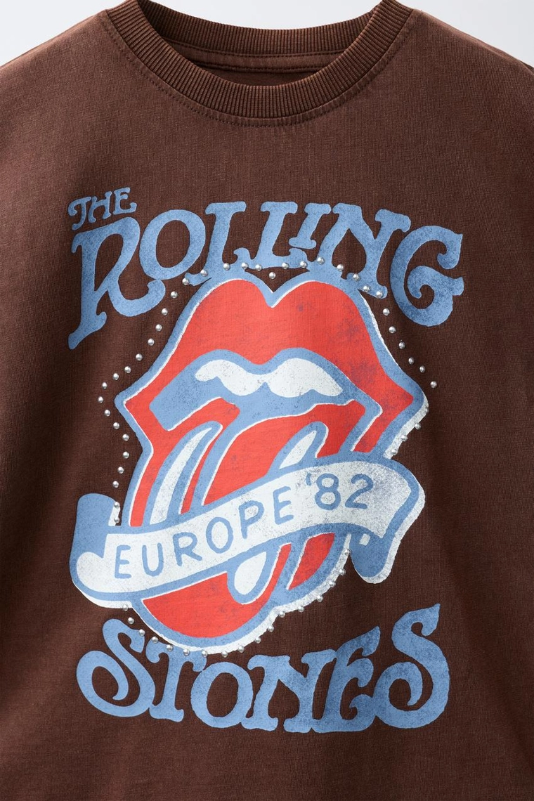 Футболка с принтом rolling stones