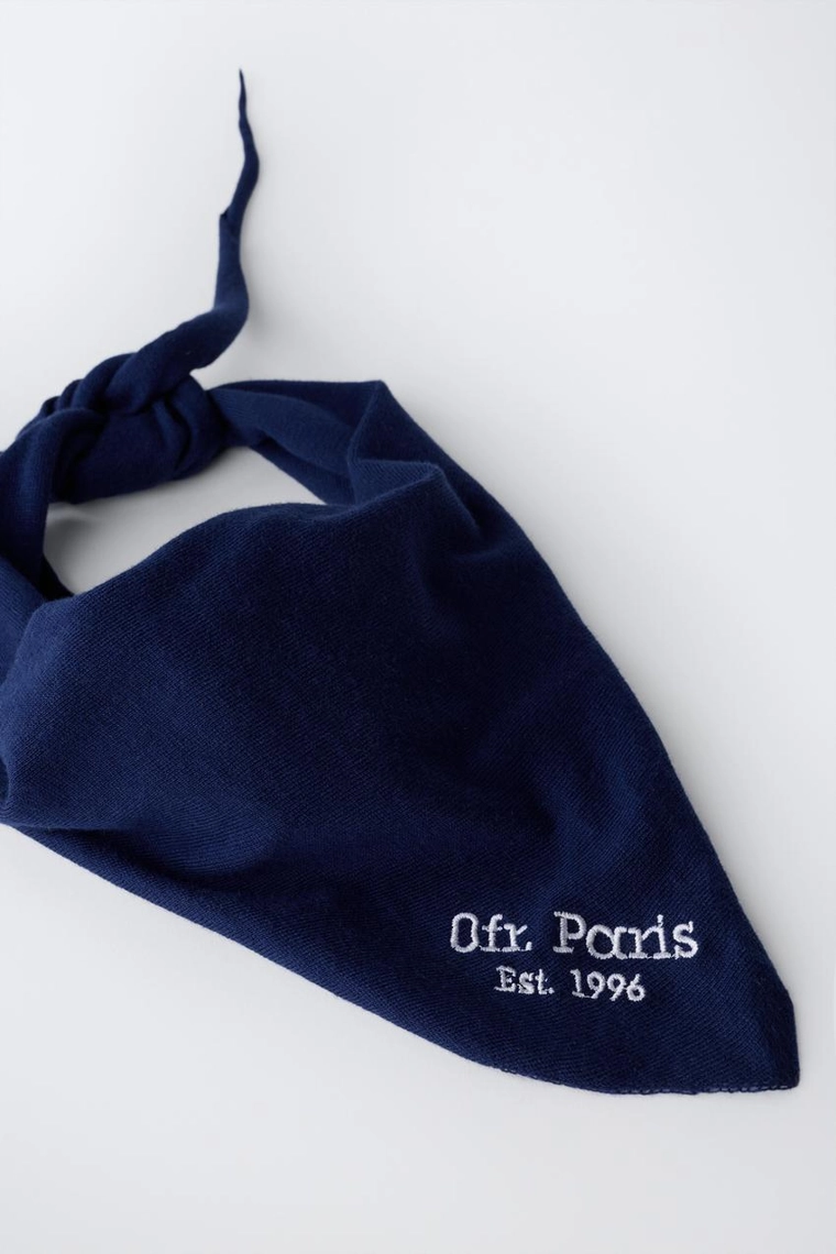 Вышитый текстовой шарф 0fr. paris x zara