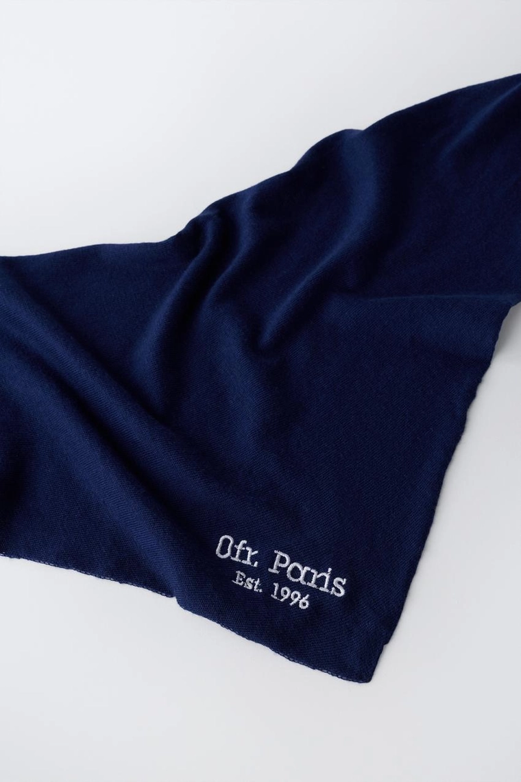 Вышитый текстовой шарф 0fr. paris x zara