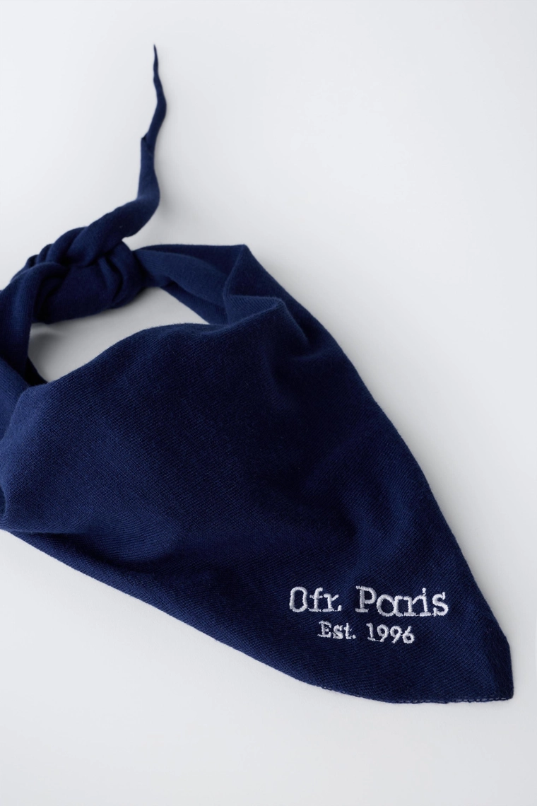 Вышитый текстовой шарф 0fr. paris x zara
