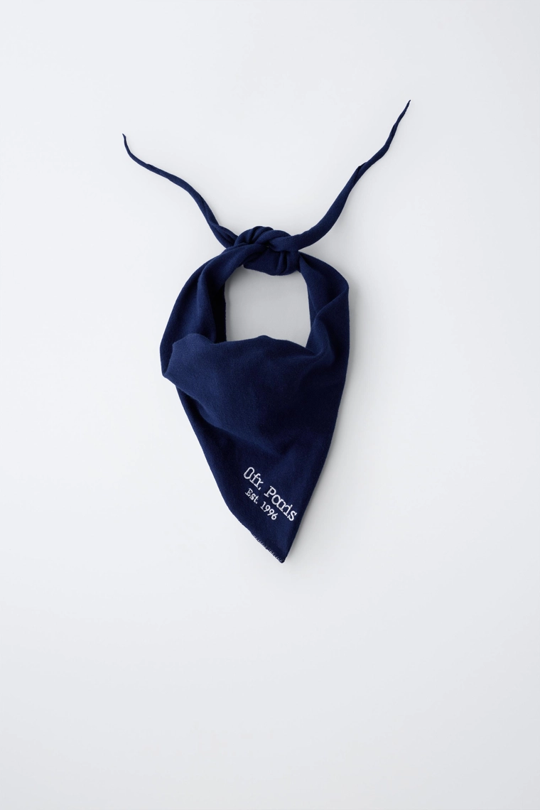 Вышитый текстовой шарф 0fr. paris x zara