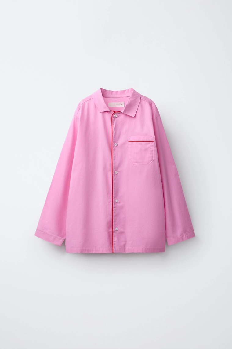 Пижама для детей 6-14 лет / 0fr. paris x zara с контрастной окантовкой