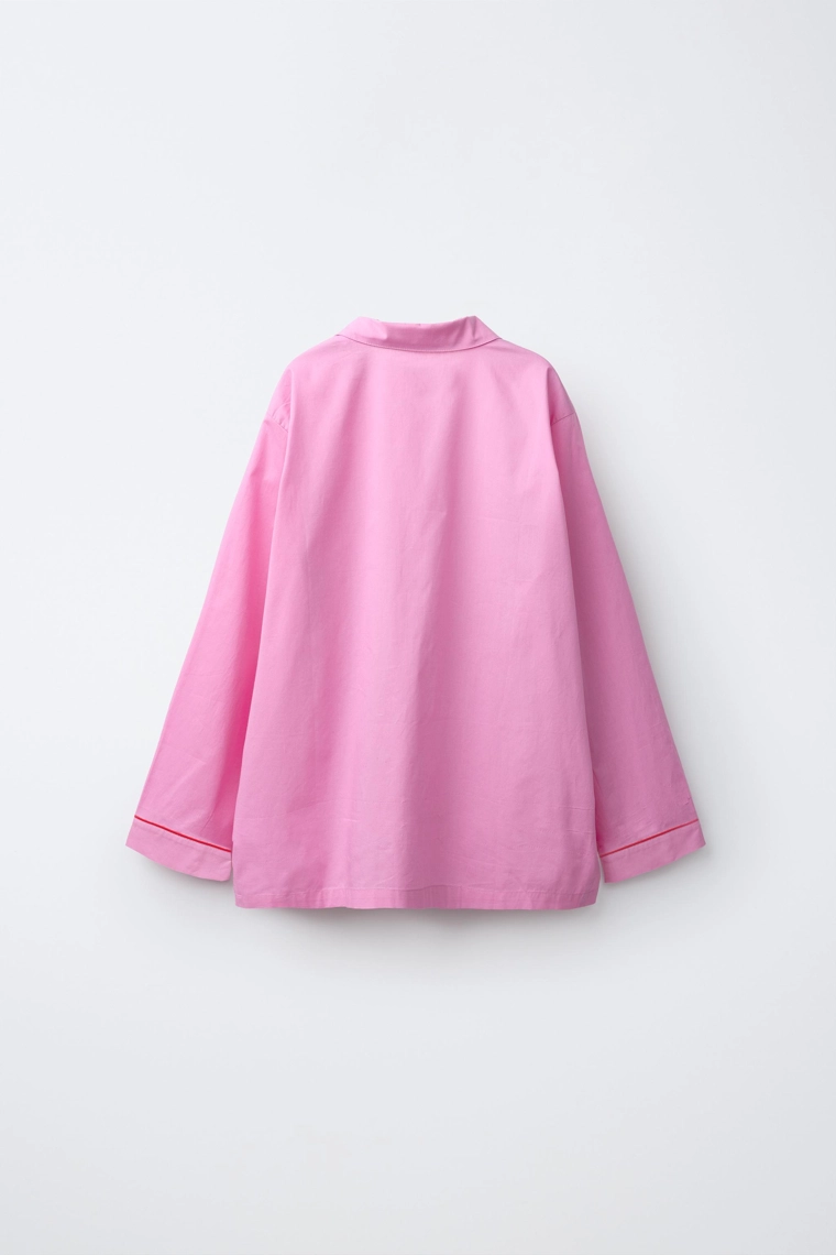 Пижама для детей 6-14 лет / 0fr. paris x zara с контрастной окантовкой