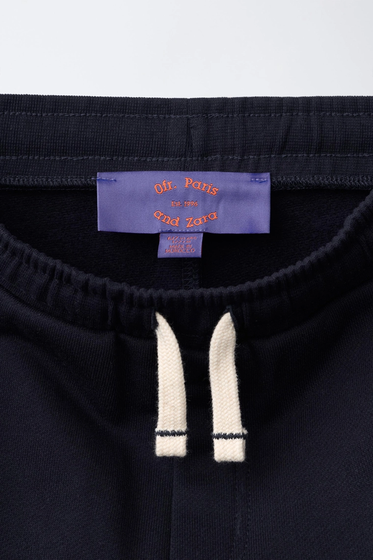 Джоггеры с вышитым текстом 0fr. paris x zara