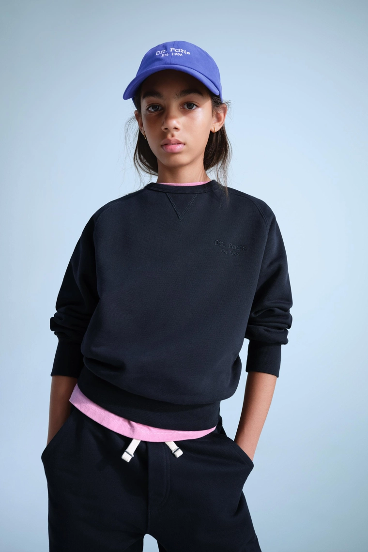 Свободный свитшот с вышитым слоганом 0fr. paris x zara