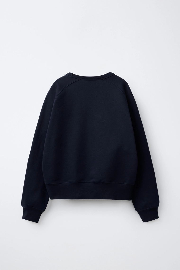 Свободный свитшот с вышитым слоганом 0fr. paris x zara
