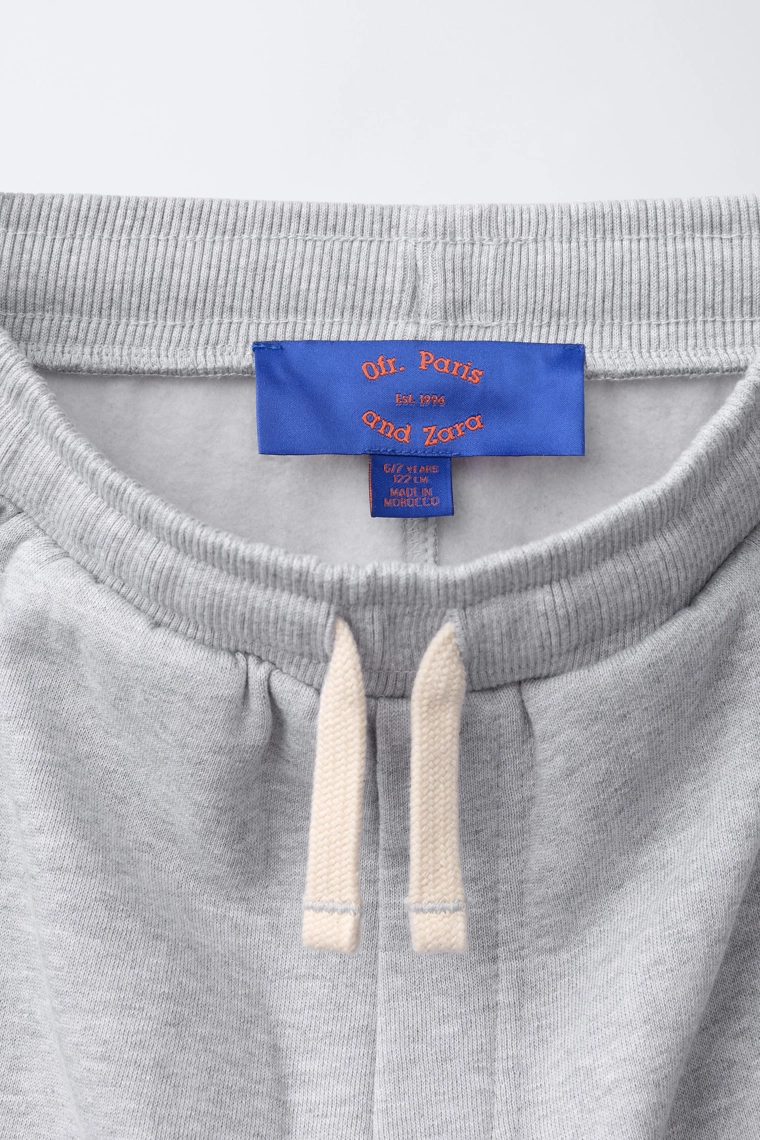 Спортивные брюки с вышитым текстом 0fr. paris x zara