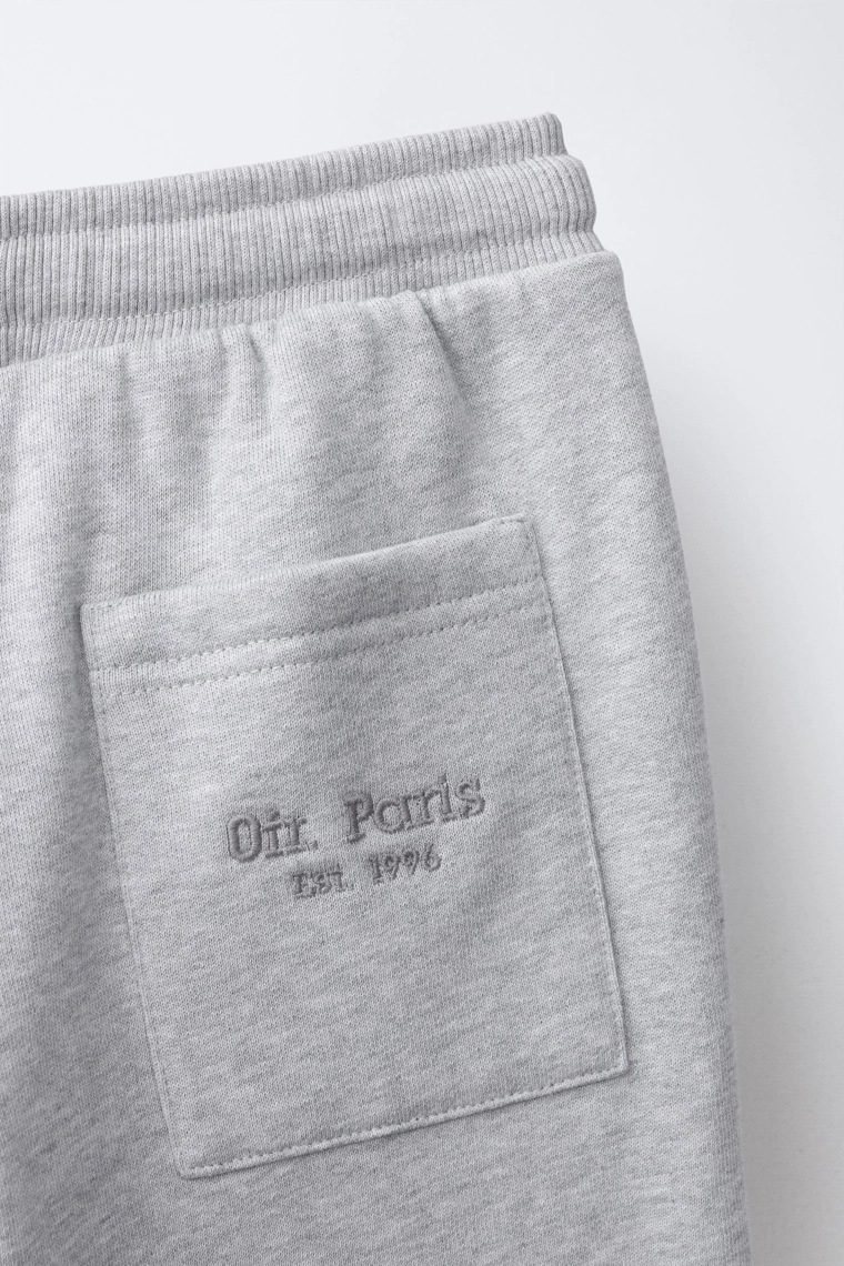 Спортивные брюки с вышитым текстом 0fr. paris x zara