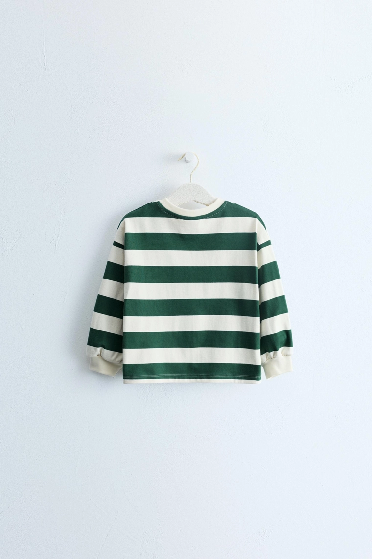 Футболка zara с полосатым принтом в классическом стиле