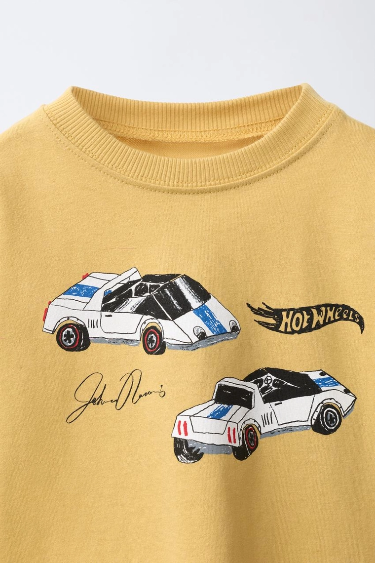 Футболка с длинным рукавом и принтом hot wheels™ mattel
