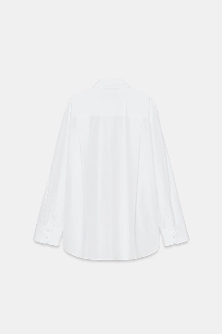 Однотонная рубашка из поплина Zara «ZW»