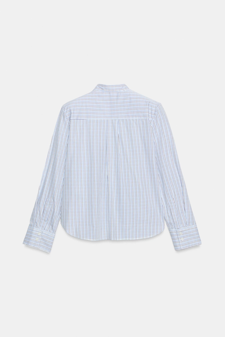 Рубашка в клетку с подплечниками zw collection