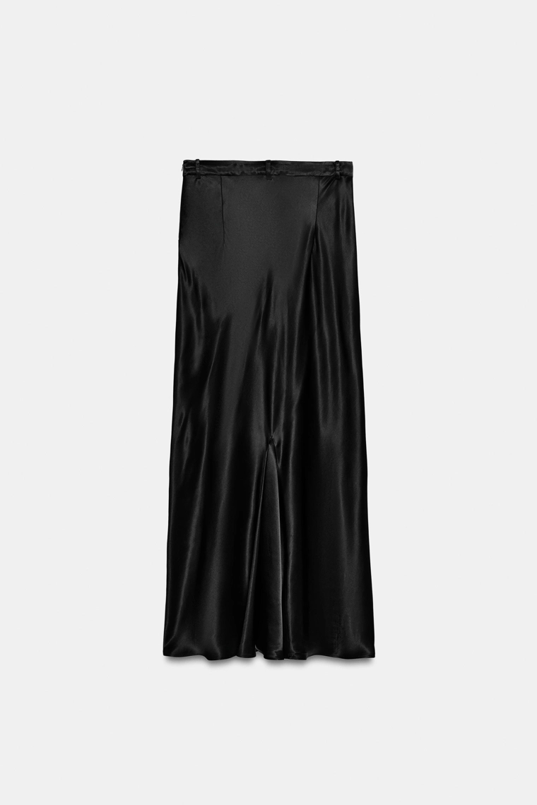 Макси-юбка из сатина с клиньями zw collection