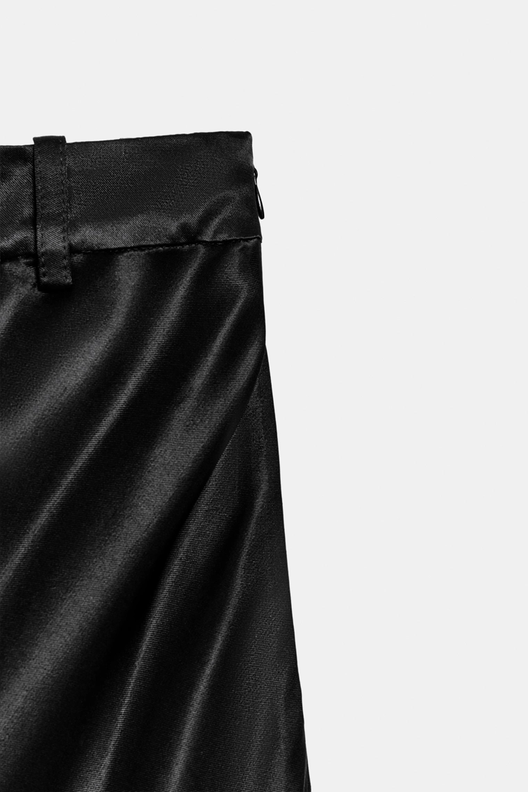 Макси-юбка из сатина с клиньями zw collection