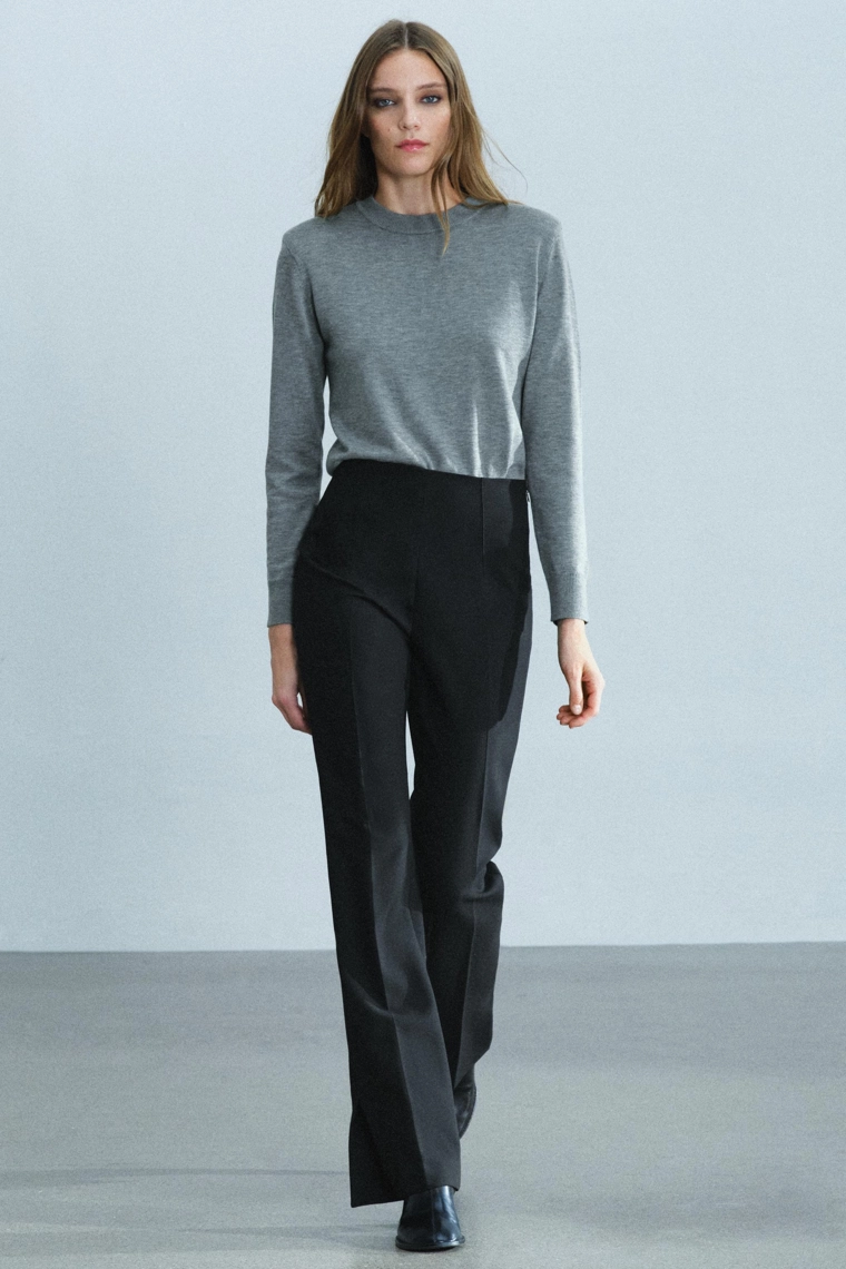 Клёшевые брюки с разрезами Zara «ZW»