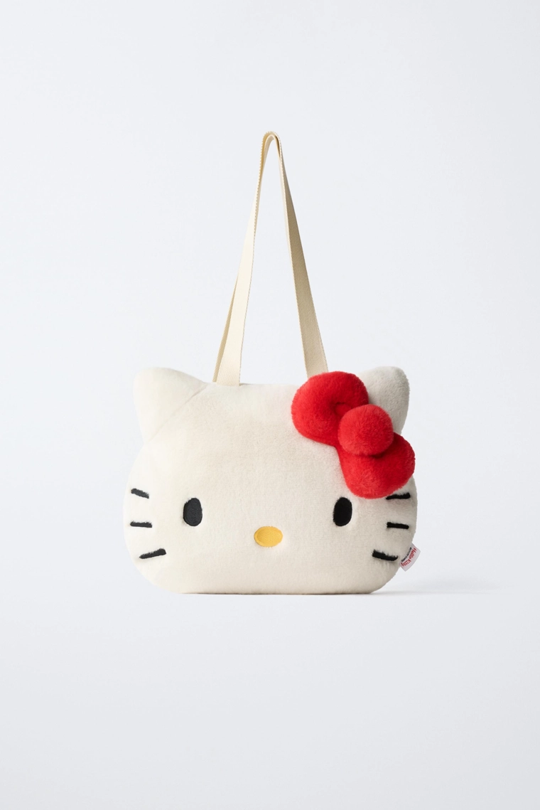 Сумка-тоут hello kitty © sanrio с отделкой из искусственного меха
