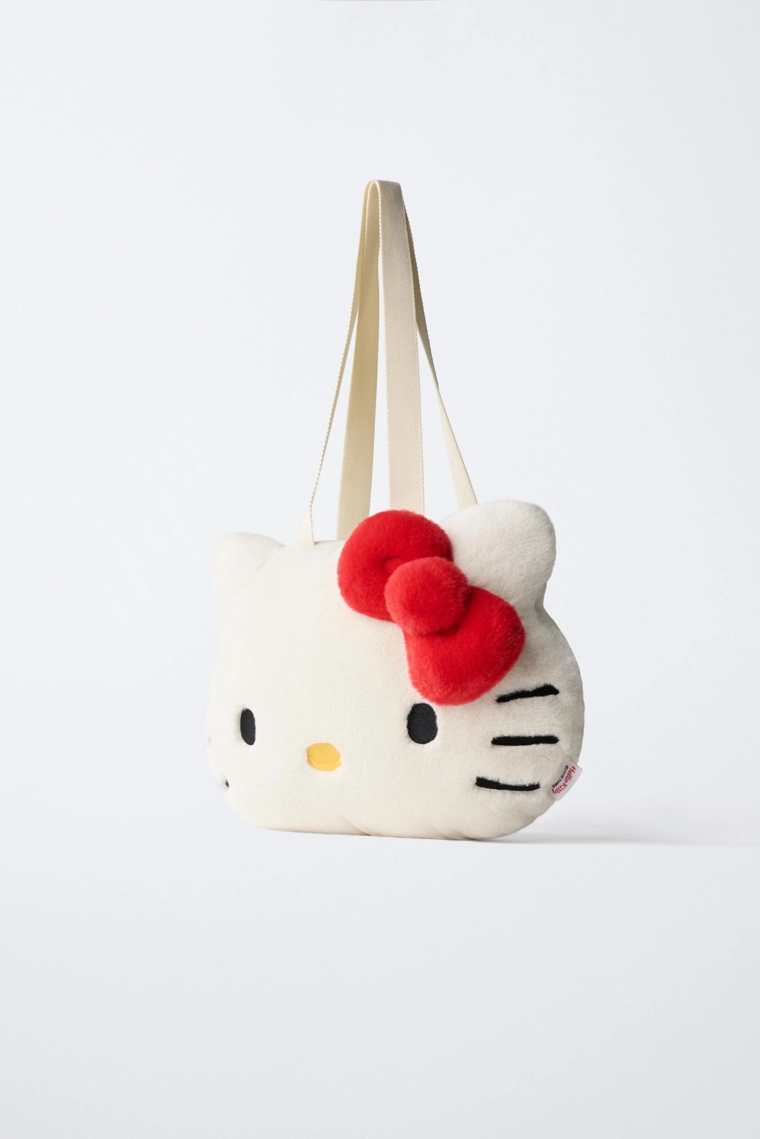 Сумка-тоут hello kitty © sanrio с отделкой из искусственного меха