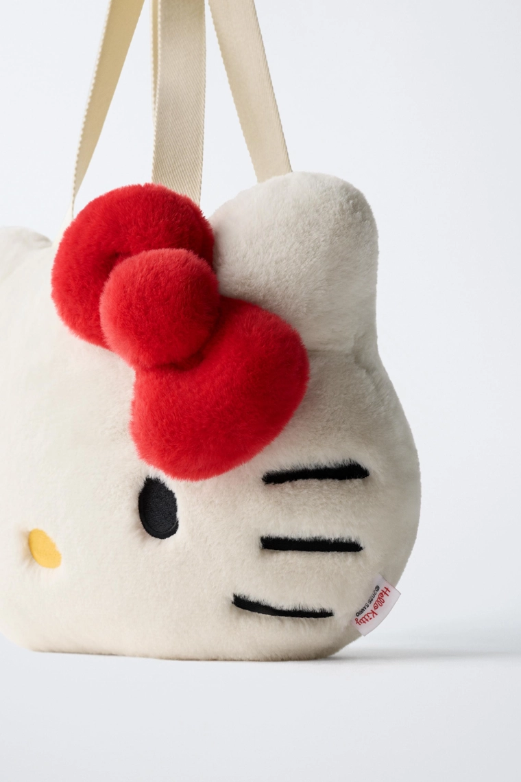 Сумка-тоут hello kitty © sanrio с отделкой из искусственного меха
