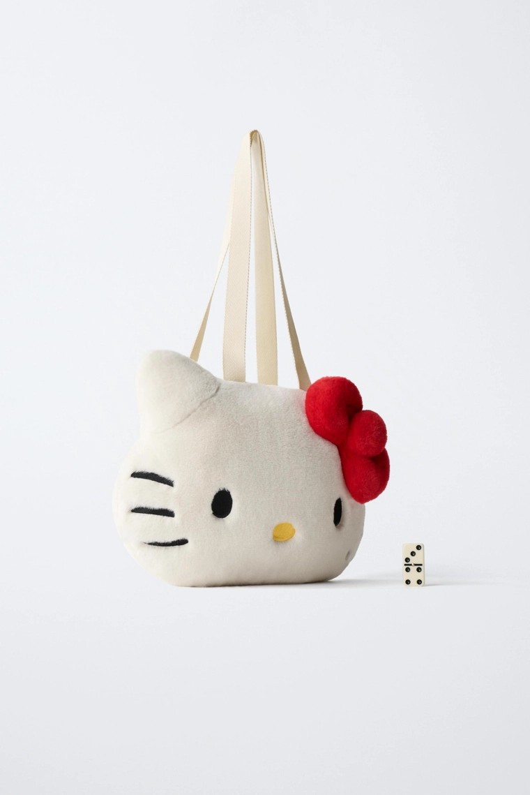 Сумка-тоут hello kitty © sanrio с отделкой из искусственного меха