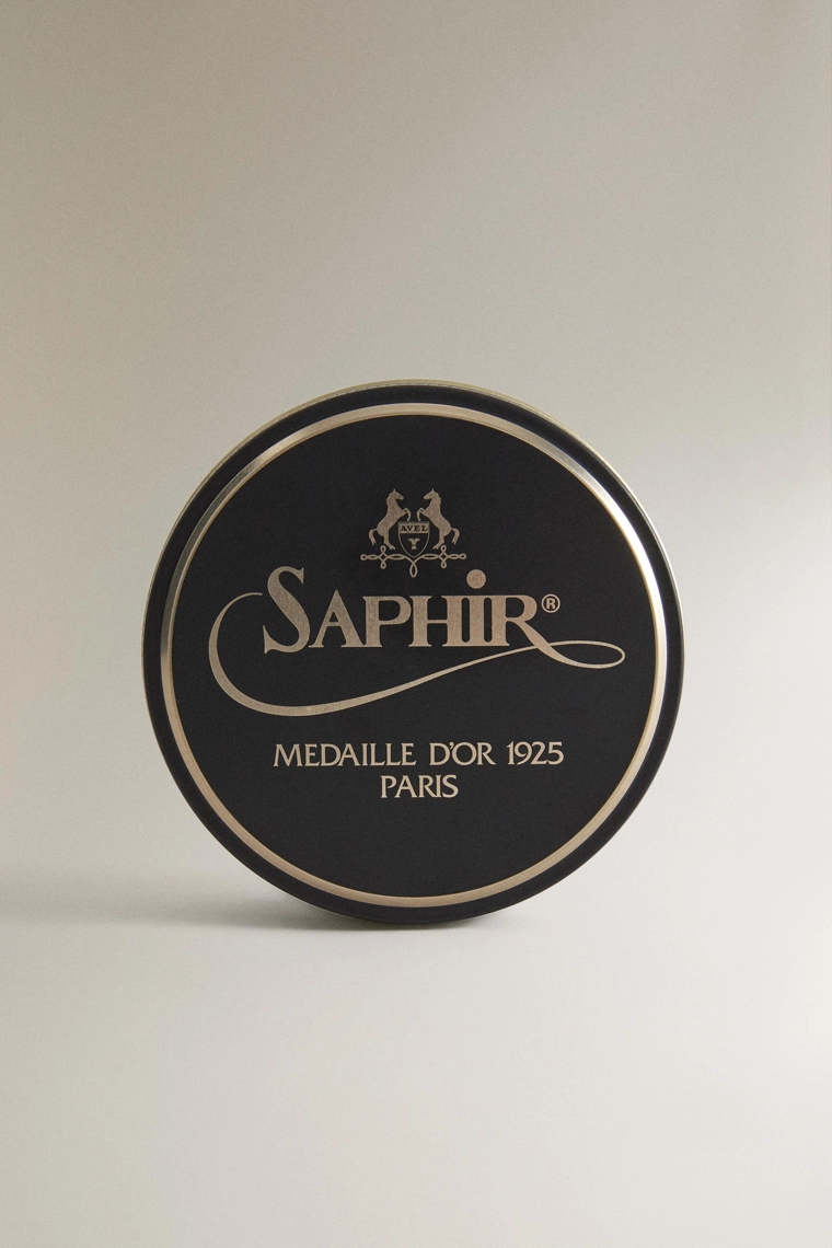 Чёрный крем для обуви saphir