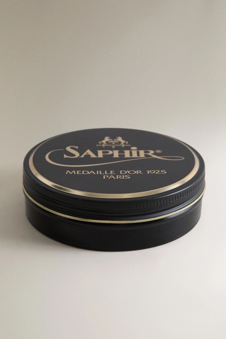 Чёрный крем для обуви saphir