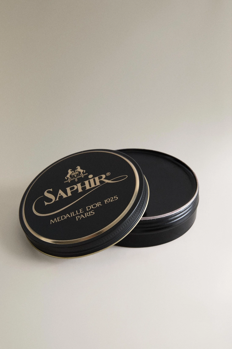 Чёрный крем для обуви saphir