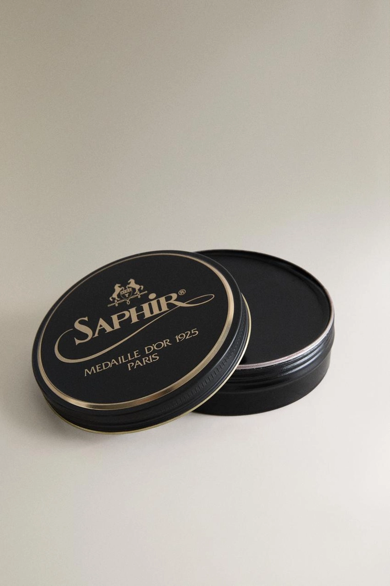 Чёрный крем для обуви saphir
