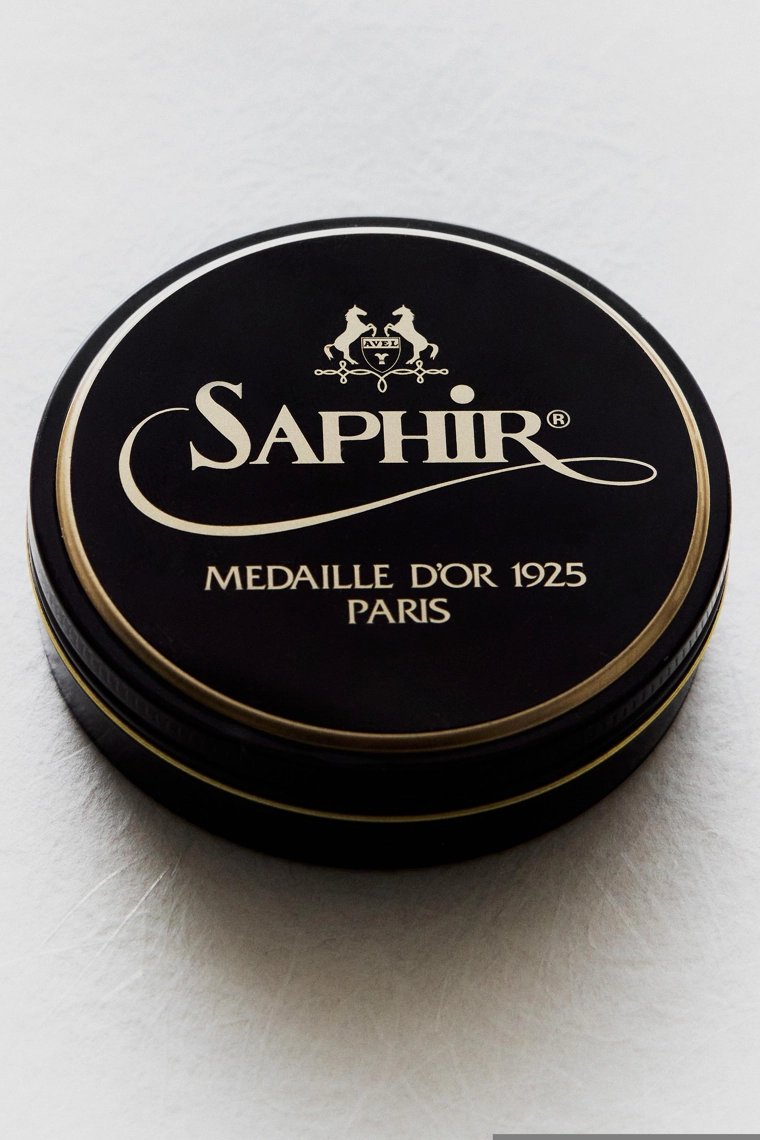 Чёрный крем для обуви saphir