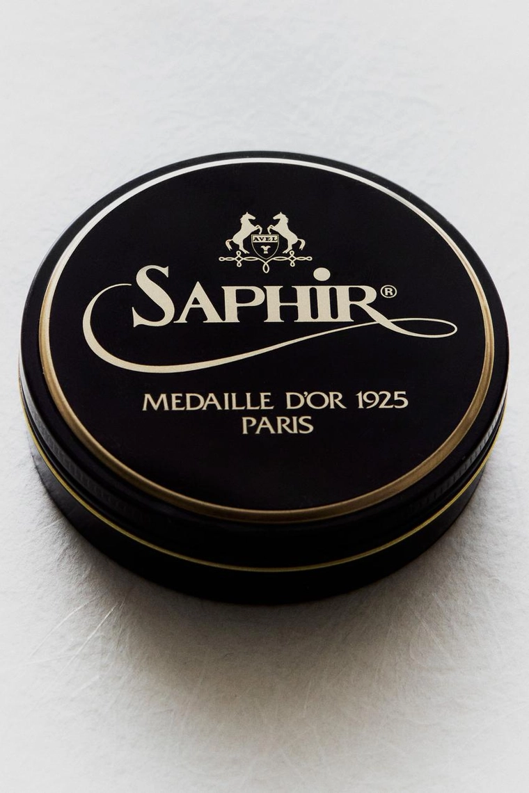 Чёрный крем для обуви saphir