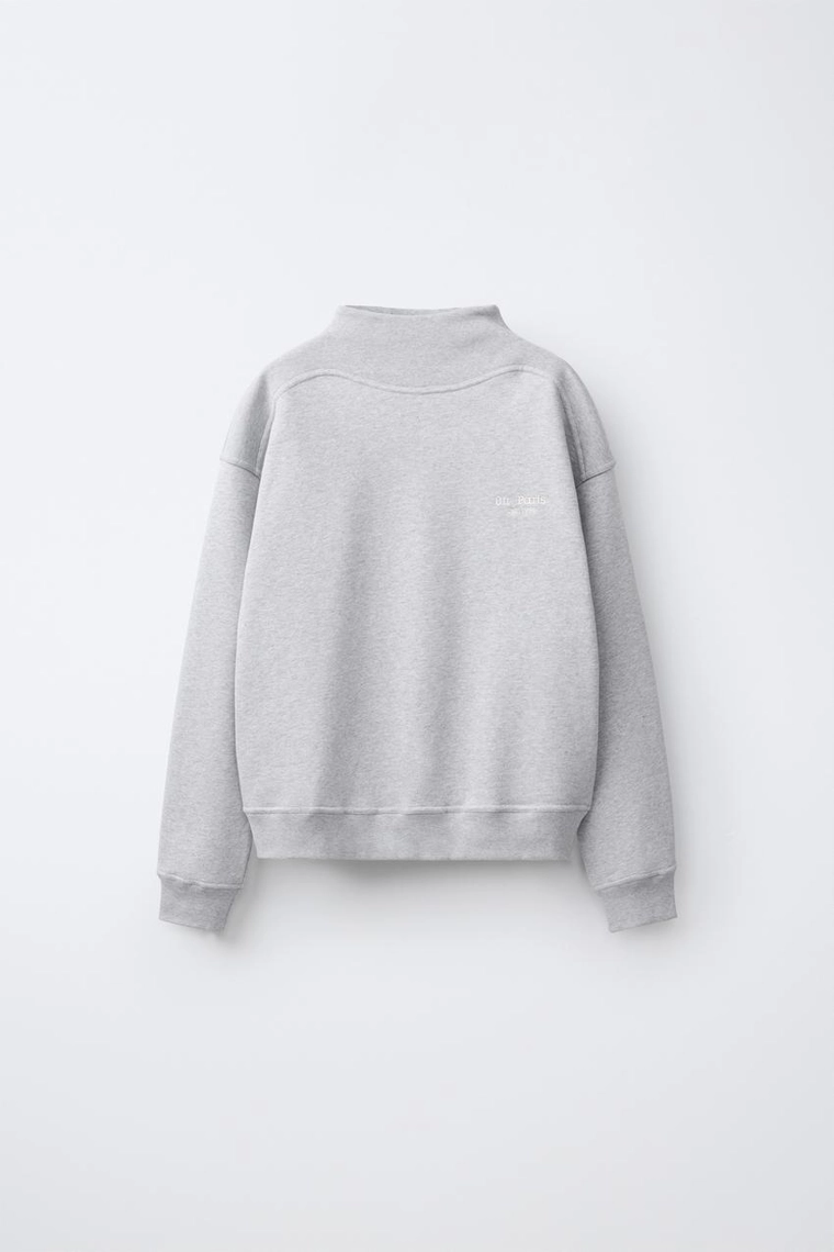 Свитшот 0fr. paris x zara с вышивкой