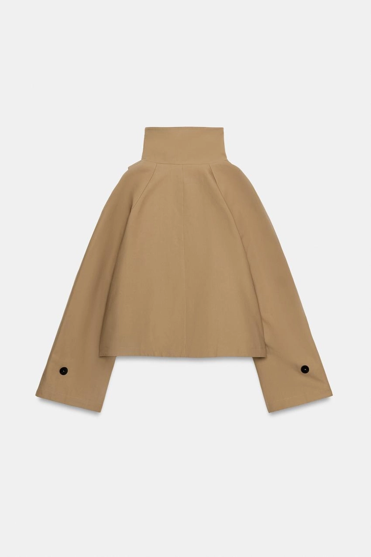 Короткий тренч с воротником-стоечкой Zara «ZW»